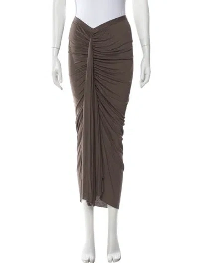 Pre-owned Rick Owens Long Skirt In Neutral