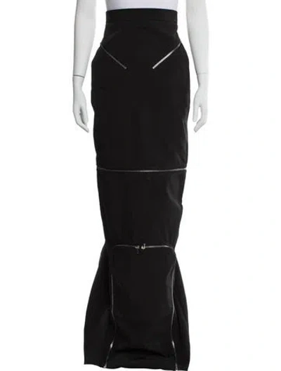 Pre-owned Rick Owens Long Skirt W/ Tags In Black