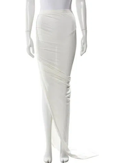 Pre-owned Rick Owens Long Skirt In White