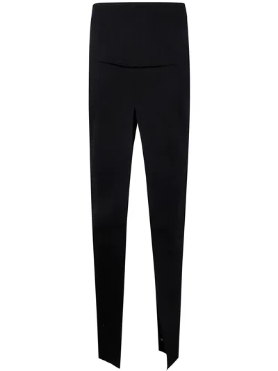 Rick Owens Long Skirt With Center Slits In Black