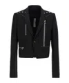 Rick Owens Alice Studded Virgin Wool Blazer In Black