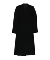 Rick Owens Overlap-seam Wool Coat In Black