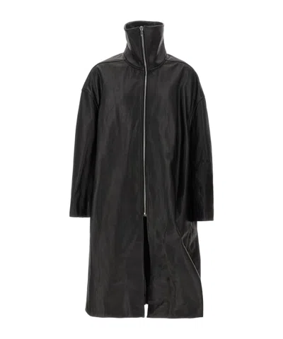 Rick Owens Long Sleeve Coat In Black