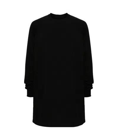 Rick Owens Long-sleeve Cotton Sweatshirt In Black