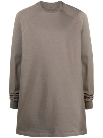 Rick Owens Long-sleeve Cotton T-shirt In Brown