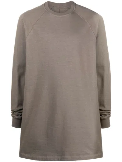 Rick Owens Long-sleeve Cotton T-shirt In Braun