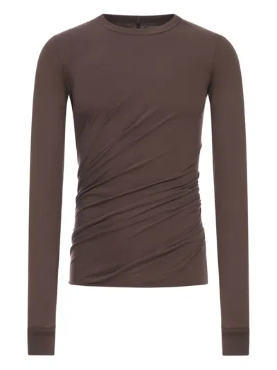 RICK OWENS LONG-SLEEVE COTTON T-SHIRT