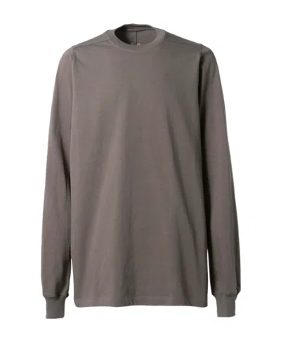 Rick Owens Long-sleeve Cotton T-shirt In Gray