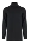 Rick Owens Roll-neck Organic Cotton Jumper In Black