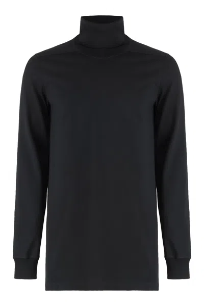 RICK OWENS LONG SLEEVE COTTON TURTLENECK