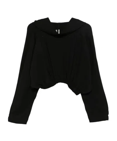 RICK OWENS RICK OWENS LONG SLEEVE CROPPED HOODIE