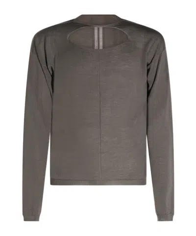 Rick Owens Tower Cut-out Detail Sweater In Gray