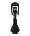 Rick Owens Long Black Wool Dress With Intricate Cut-outs In Black