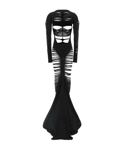 Rick Owens Long Sleeve Dress In Black