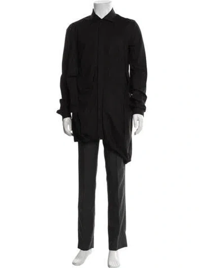 Pre-owned Rick Owens Long Sleeve Dress Shirt In Black