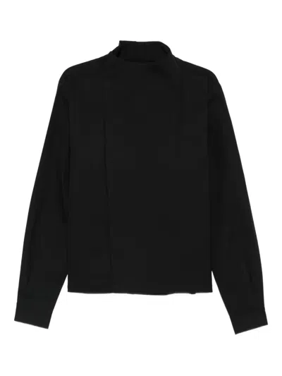 Rick Owens Long Sleeve Jacket In Black