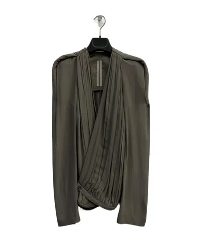 Rick Owens Long Sleeve Jacket In Green