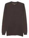 Rick Owens Long-sleeve Knit Top With Vertical Seam In Multi