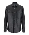 Rick Owens Black Jacket With Patch Pockets On The Chest In Cotton Blend Man In Black