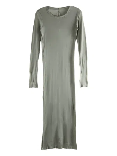 Rick Owens Long-sleeve Midi Dress In Gray
