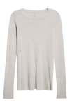 Rick Owens Long Sleeve Rib T-shirt In Neutral