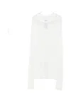 Rick Owens Long-sleeve Ribbed Top In Neutral
