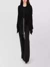 Rick Owens Long Sleeve Round Neck Sheer Top