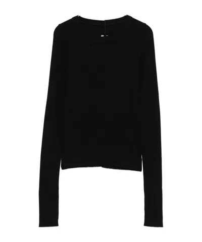 RICK OWENS LONG-SLEEVE ROUND-NECK TOP