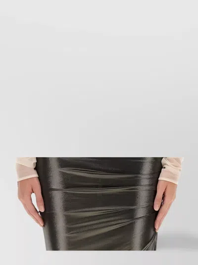 Rick Owens Long Sleeve Sheer High Collar Jacket In Neutral