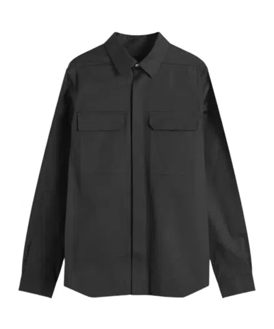 Rick Owens Long Sleeve Shirt In Black