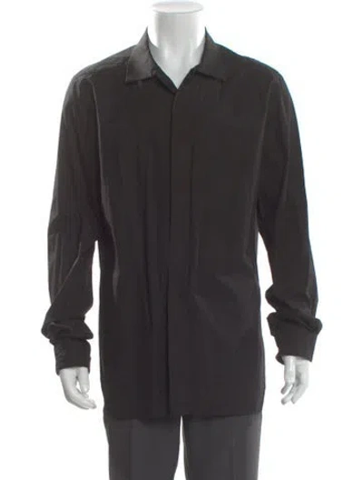 Pre-owned Rick Owens Long Sleeve Shirt In Gray
