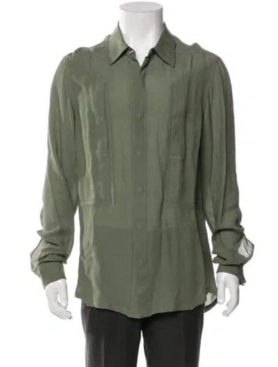 Pre-owned Rick Owens Long Sleeve Shirt In Green