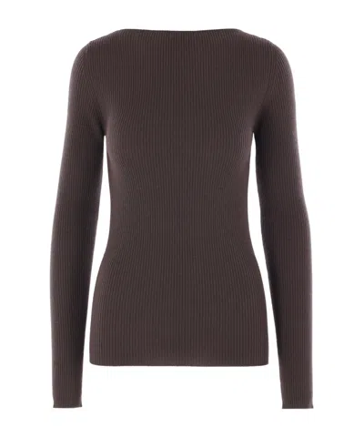 Rick Owens Long Sleeve Sweater In Nude