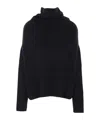 Rick Owens Long Sleeve Sweater In Blue