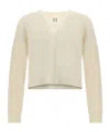Rick Owens Relaxed Fit V-neck Sweater With Ribbed Accents