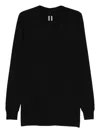 Rick Owens Minimalist Level Seam Cotton T-shirt With Crew Neck In Black
