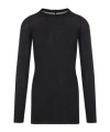 Rick Owens Long-sleeved Top With Subtle Back Closure In Black
