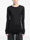 Rick Owens Long Sleeve Top In Black