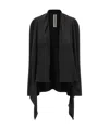 Rick Owens Long-sleeved Cardigan In Black