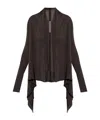 Rick Owens Long-sleeved Cardigan In Brown