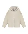 Rick Owens Zipped Hooded Cardi-coat In Nude