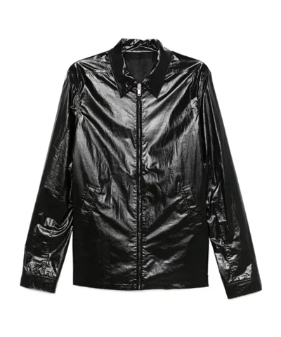 Rick Owens Long-sleeved Casual Jacket In Black