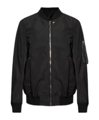 Rick Owens Long-sleeved Casual Jacket In Black