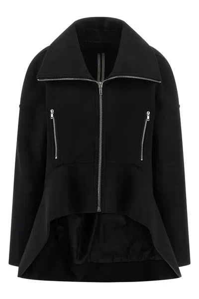 Rick Owens Long-sleeved Casual Jacket In Black