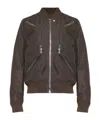 Rick Owens Temple Heizer Flight Jacket In Brown