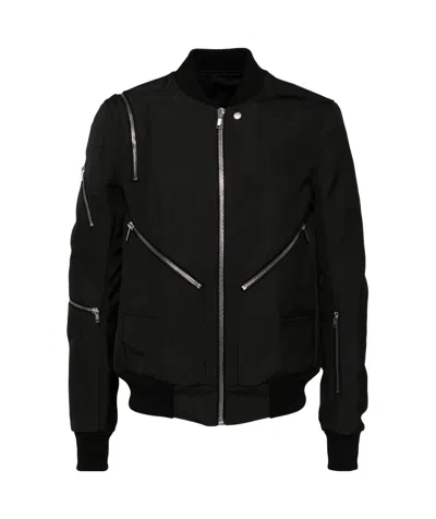 Rick Owens Long-sleeved Casual Jacket In Black