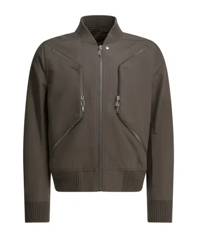 Rick Owens Long-sleeved Casual Jacket In Brown