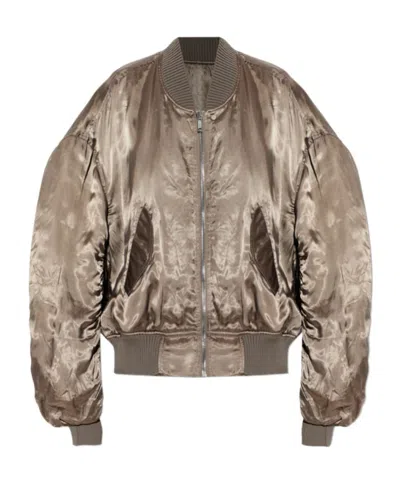 Rick Owens Long-sleeved Casual Jacket In Brown