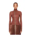 Rick Owens Brown Gary Leather Jacket In Brown