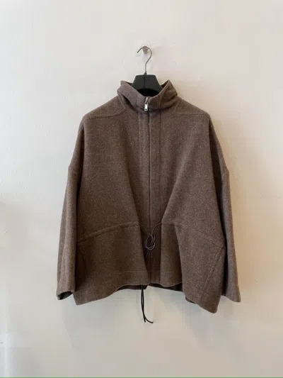 Rick Owens Long-sleeved Casual Jacket In Brown